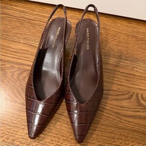 Marc Fisher Croc Brown Heels